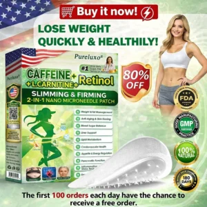 [FDA-Registered & GMP Certified]👩‍⚕️|𝙋𝙪𝙧𝙚𝙡𝙪𝙭𝙤® Caffeine · L-Carnitine × Retinol | Slimming & Firming 2-in-1 Nano Microneedle Patch🇺🇸|𝘉𝘢𝘤𝘬𝘦𝘥 𝘣𝘺 𝘴𝘤𝘪𝘦𝘯𝘤𝘦 | 10-𝗂𝗇-𝟣 𝖿𝗈𝗋𝗆𝗎𝗅𝖺 | 𝑅𝑒𝑠𝑢𝑙𝑡𝑠 𝑖𝑛 7 𝑑𝑎𝑦𝑠 ⏳
