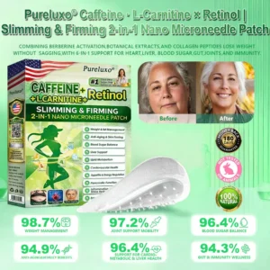 [FDA-Registered & GMP Certified]👩‍⚕️|𝙋𝙪𝙧𝙚𝙡𝙪𝙭𝙤® Caffeine · L-Carnitine × Retinol | Slimming & Firming 2-in-1 Nano Microneedle Patch🇺🇸|𝘉𝘢𝘤𝘬𝘦𝘥 𝘣𝘺 𝘴𝘤𝘪𝘦𝘯𝘤𝘦 | 10-𝗂𝗇-𝟣 𝖿𝗈𝗋𝗆𝗎𝗅𝖺 | 𝑅𝑒𝑠𝑢𝑙𝑡𝑠 𝑖𝑛 7 𝑑𝑎𝑦𝑠 ⏳