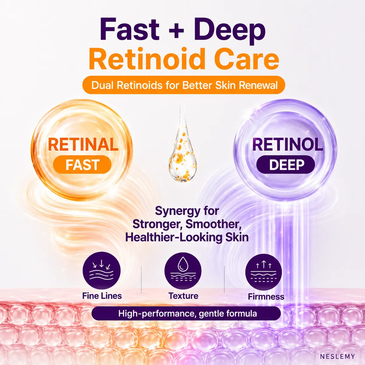💜 NESLEMY Retinol + Retinal NAD+ Firming Serum – Smoother, Firmer & Younger-Looking Skin ✨