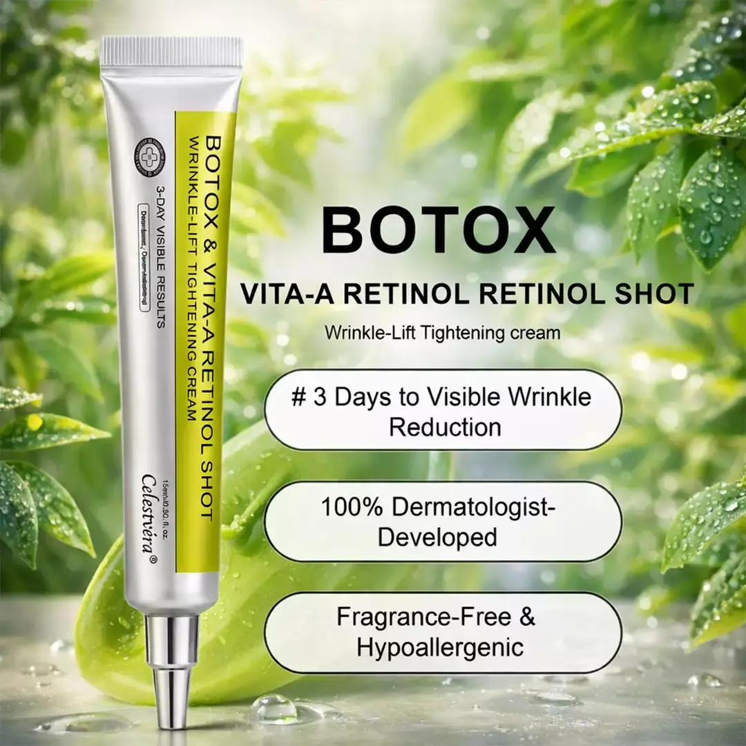 👩⚕️
🏆
Made and shipped from the Canada
Made & shipped from Canada
💫
Celestvéra®
Botox & Vita-A Retinol Shot Wrinkle-Lift Tightening Cream
🔥Last Day Promotion
70% OFF