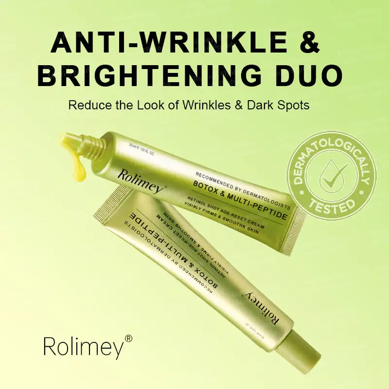 👩⚕️
Made and shipped from USA
Made & shipped from USA
💫
Rolimey® Botox & Multi-Peptide Retinol Shot Wrinkle-Lift Tightening Cream
Last Day Promotion
70% OFF